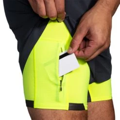 Brooks | Men's Run Visible 5" 2-in-1 Short 14 Brooks | Men's Run Visible 5" 2-in-1 Short -Run4It Shop 211405044 M Brooks RunVisible52 in 1Short sidepocket