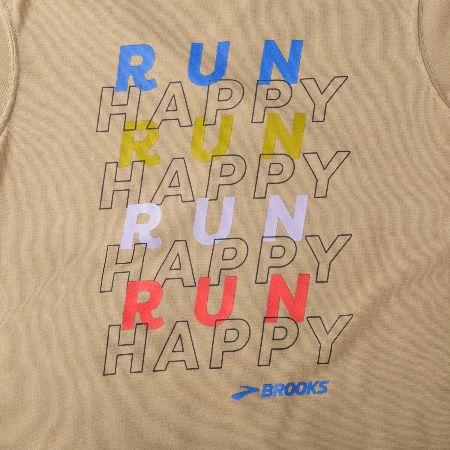 Brooks | Women's Distance Graphic Short Sleeve Tee - Heather Oatmeal 5 Brooks | Women's Distance Graphic Short Sleeve Tee - Heather Oatmeal - Image 3